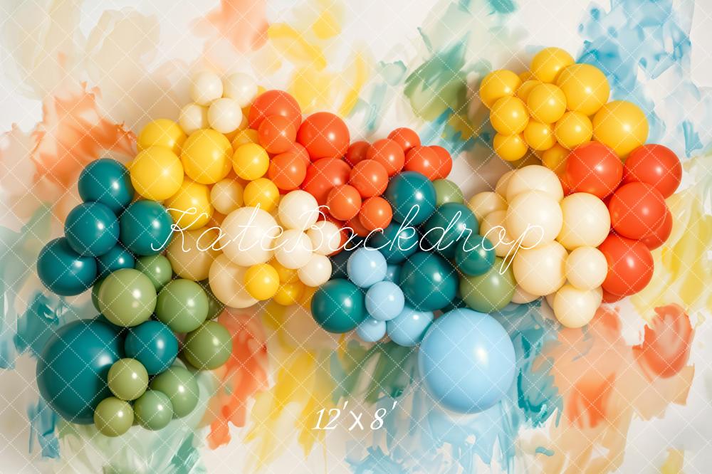 Kate Colourful Balloons Abstract Paint Backdrop Designed by Emetselch - Image 8