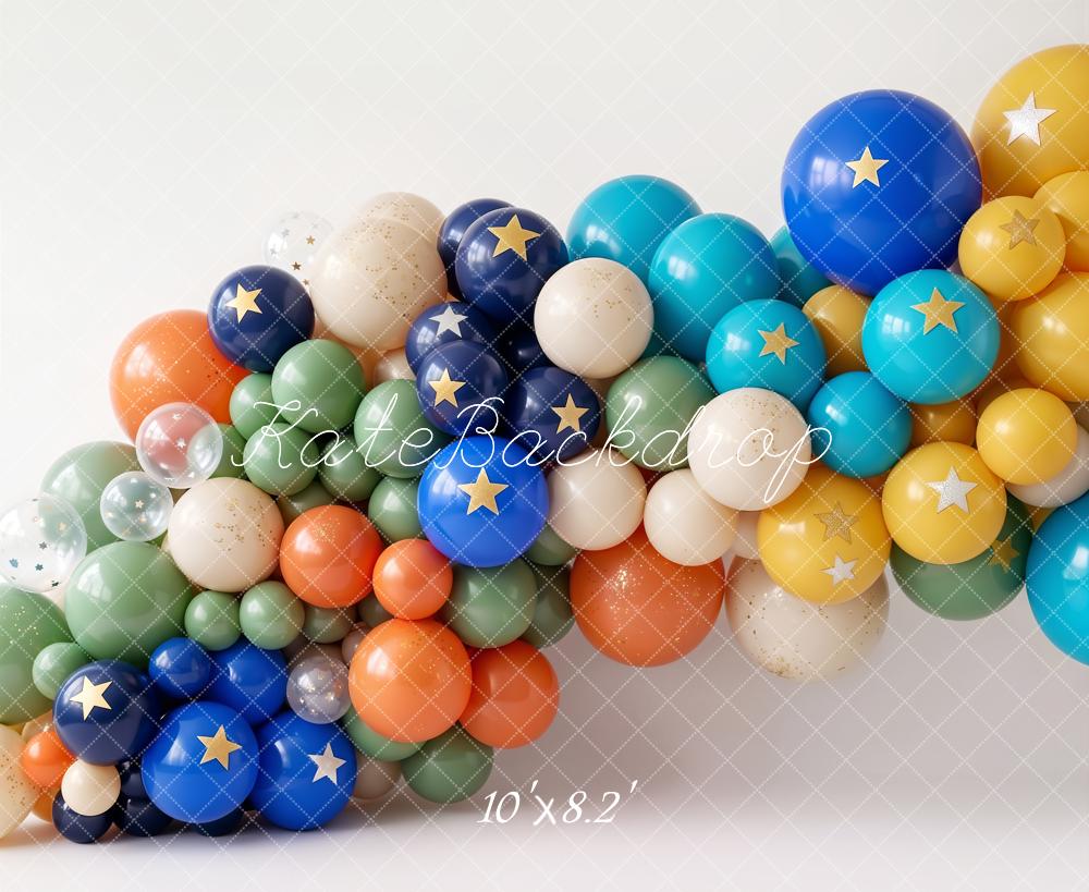 Kate Colourful Balloons Stars Arch Backdrop Designed by Emetselch - Image 6