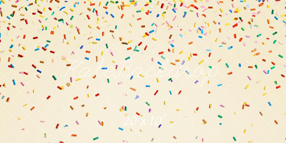 Kate Colourful Confetti Pattern Cream Backdrop Designed by Chain Photography - Image 8