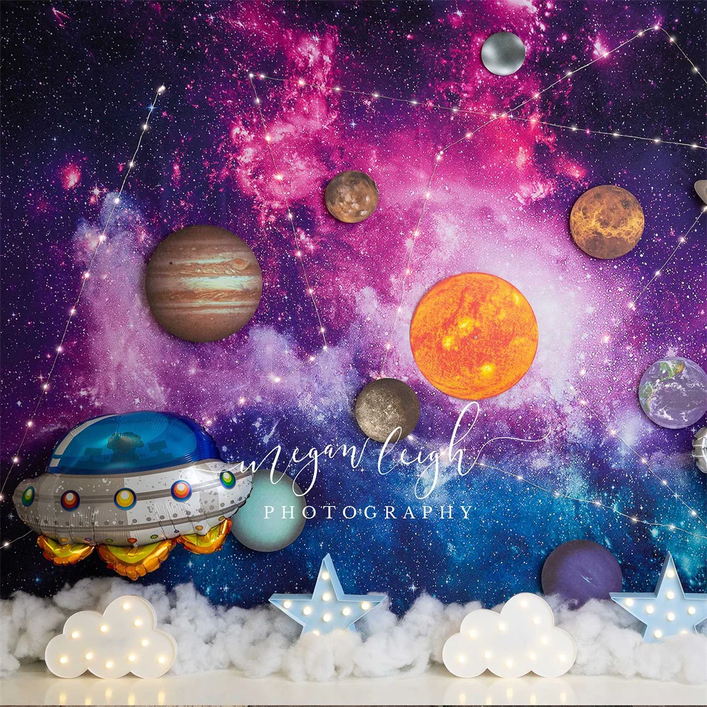 Kate Constellations In Space Backdrop for Children Designed by Megan Leigh Photography - Image 2