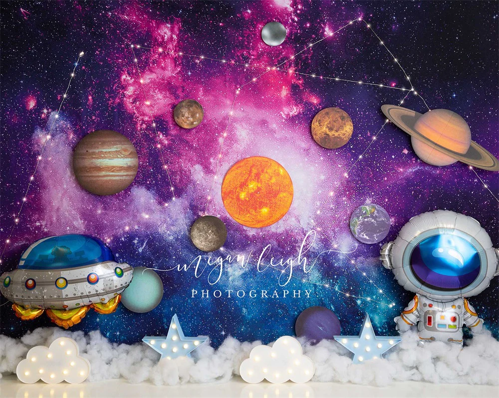 Kate Constellations In Space Backdrop for Children Designed by Megan Leigh Photography - Image 3