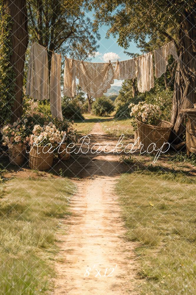 Kate Countryside Clothesline Path Backdrop Designed by Emetselch - Image 11