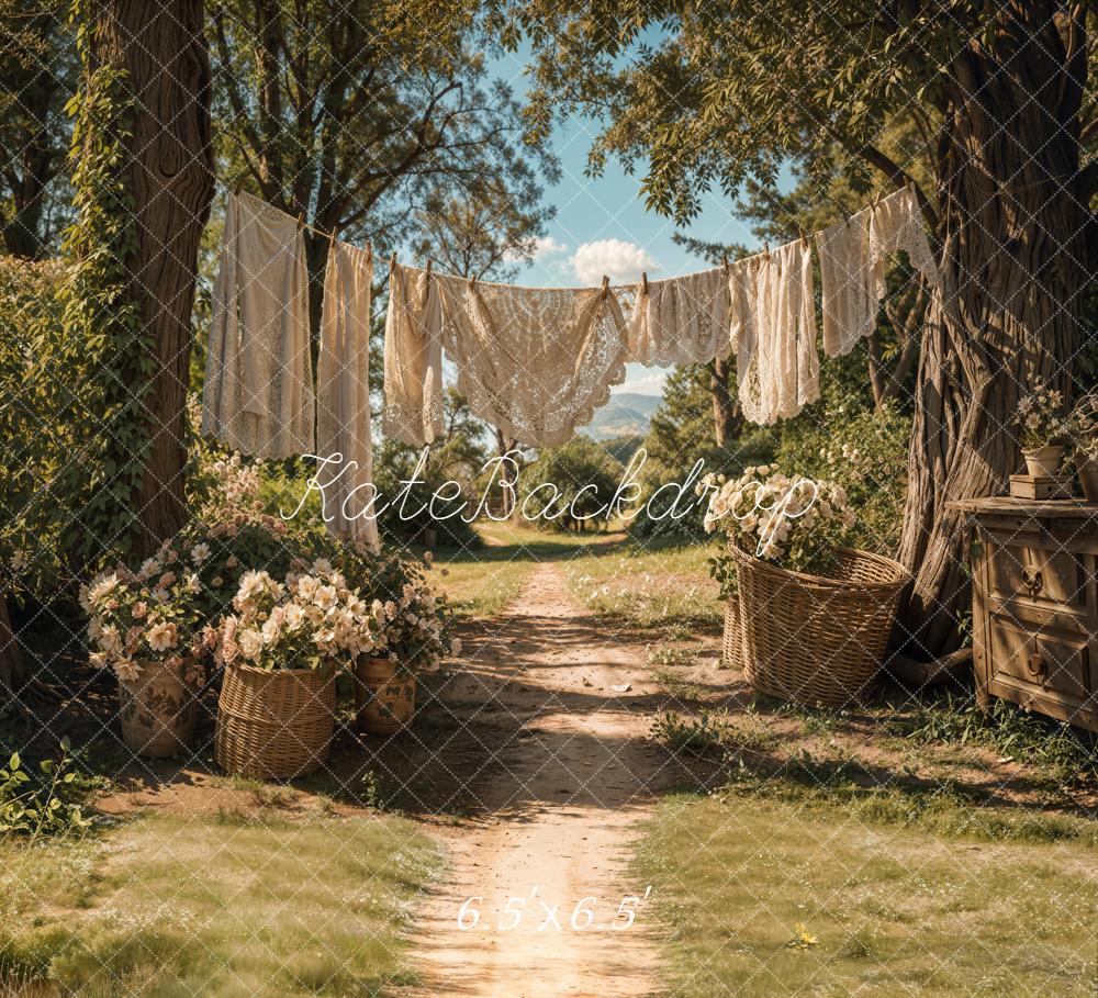 Kate Countryside Clothesline Path Backdrop Designed by Emetselch - Image 2