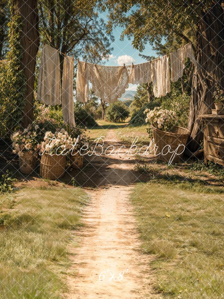 Kate Countryside Clothesline Path Backdrop Designed by Emetselch - Image 3