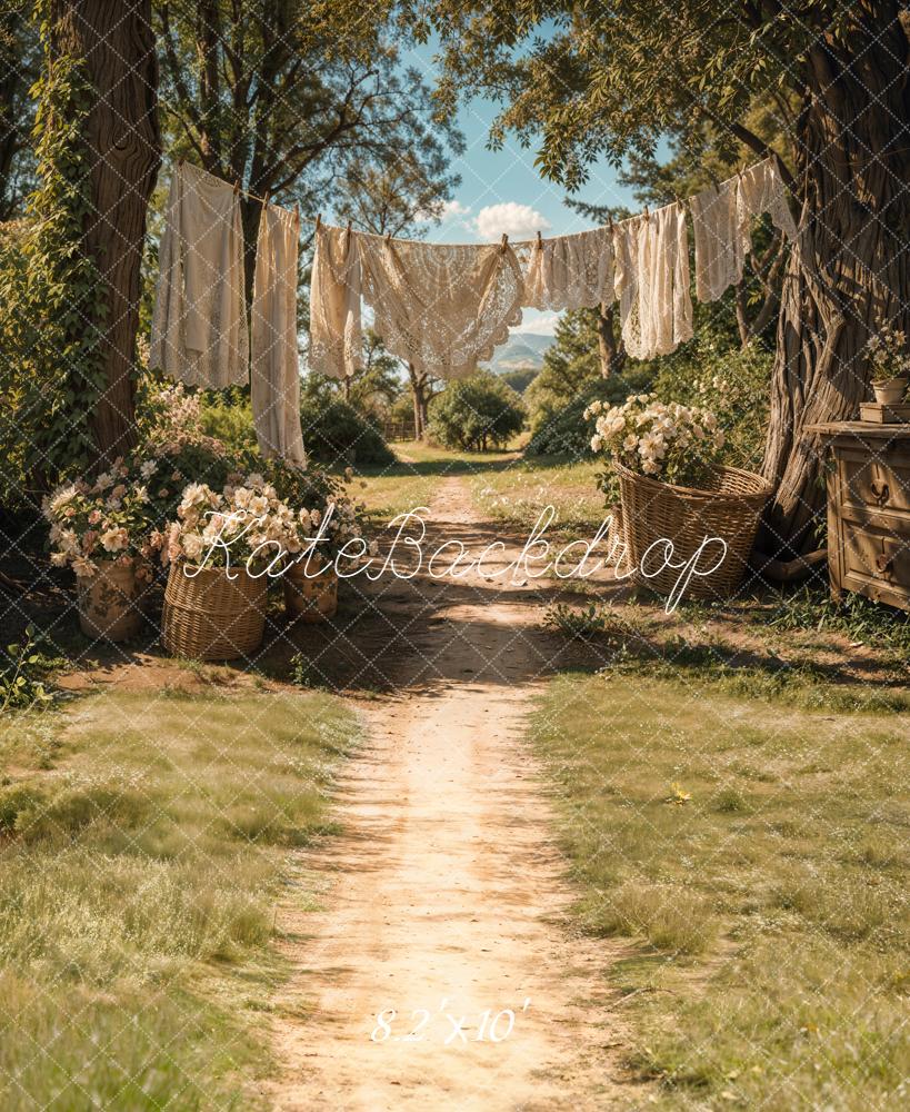 Kate Countryside Clothesline Path Backdrop Designed by Emetselch - Image 6