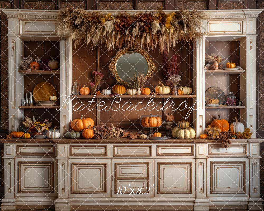 Kate Cozy Autumn Kitchen Hutch Backdrop Designed by Mandy Ringe Photography - Image 10