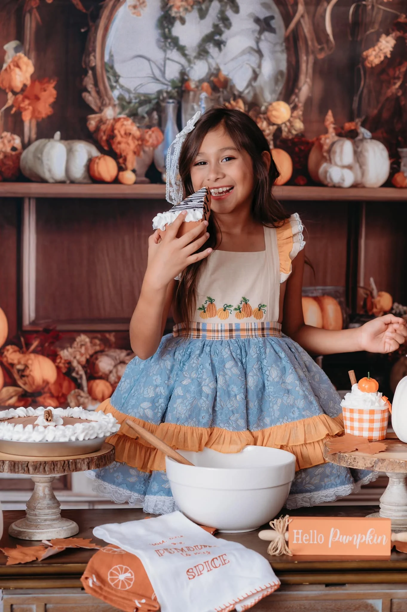 Kate Cozy Autumn Kitchen Hutch Backdrop Designed by Mandy Ringe Photography - Image 4