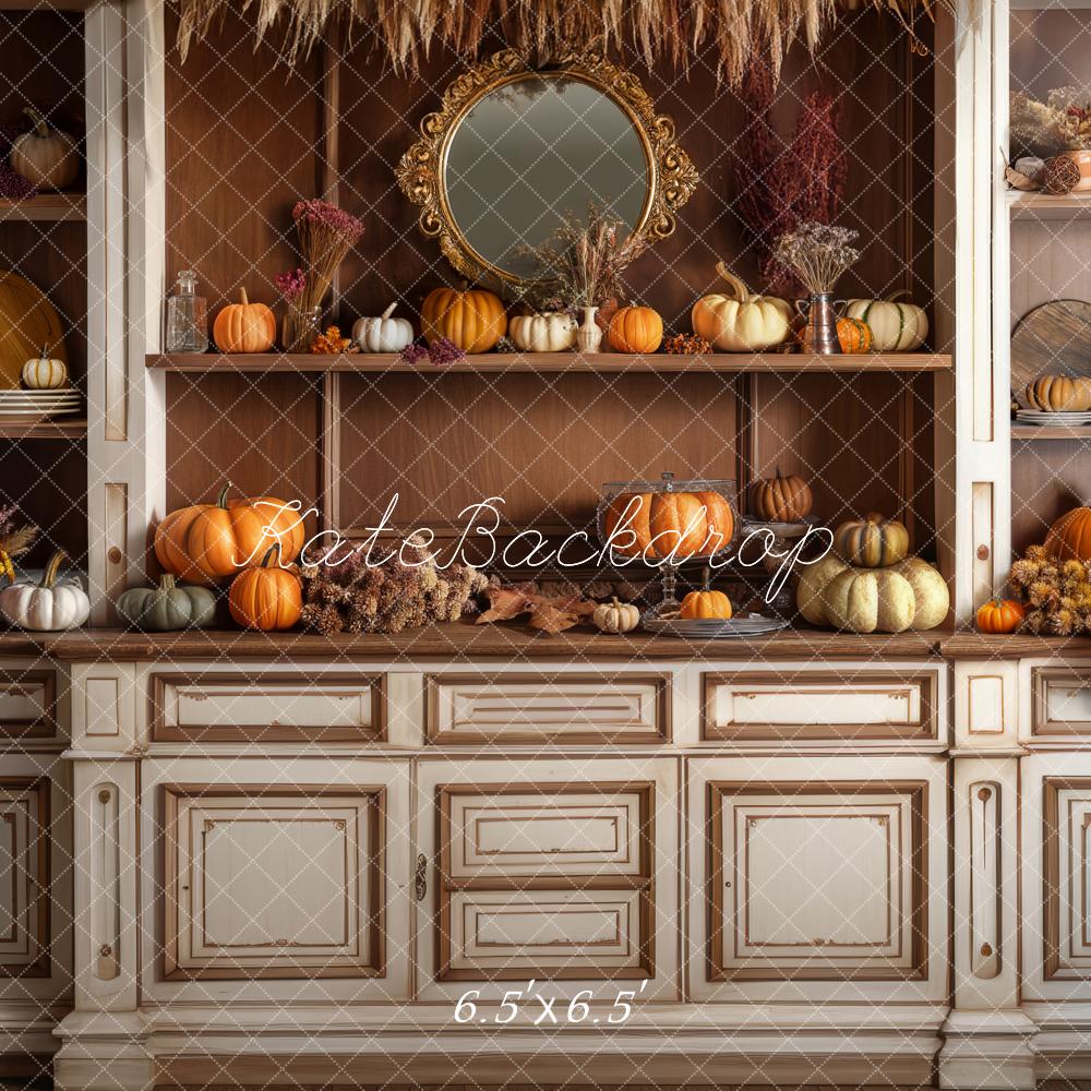 Kate Cozy Autumn Kitchen Hutch Backdrop Designed by Mandy Ringe Photography - Image 8