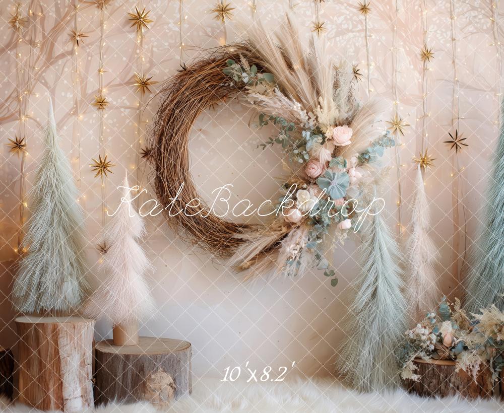 Kate Cozy Christmas Boho Wreath Backdrop Designed by Patty Robert - Image 6