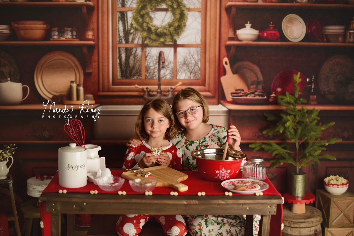 Kate Cozy Christmas Kitchen Backdrop Designed by Mandy Ringe Photography - Image 3