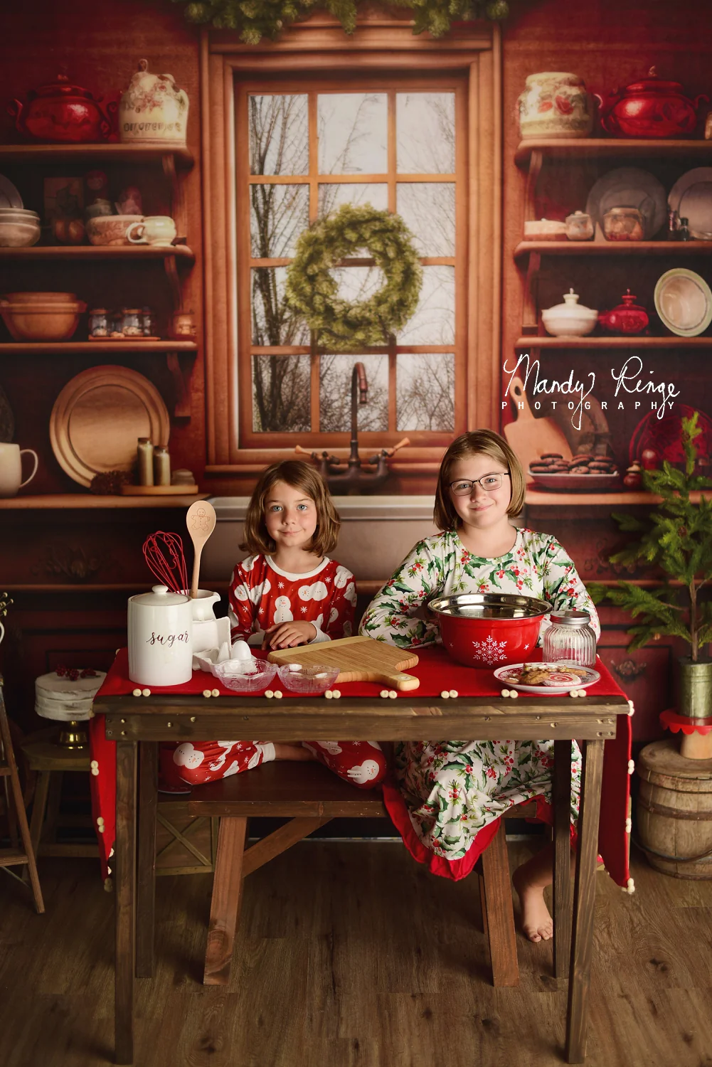 Kate Cozy Christmas Kitchen Backdrop Designed by Mandy Ringe Photography - Image 4