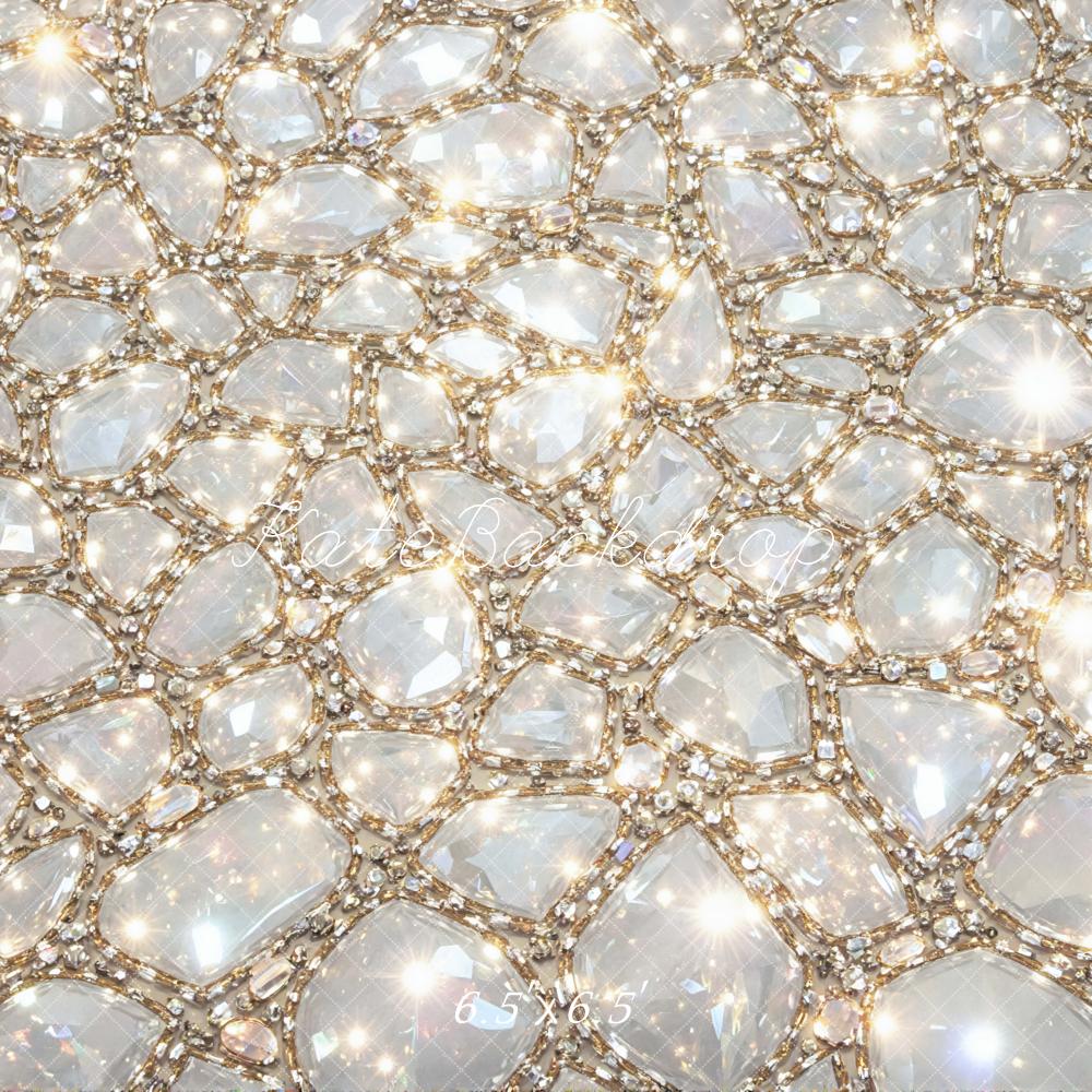 Kate Crystal Jewels Sparkle Gold Floor Backdrop Designed by Mini MakeBelieve - Image 2