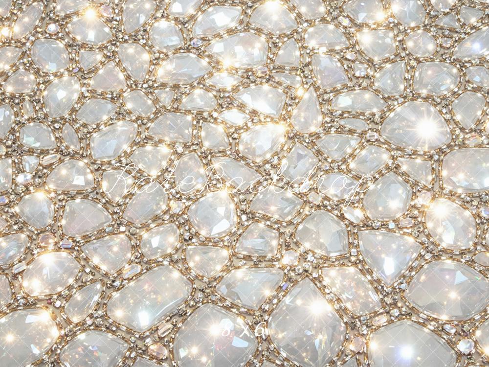 Kate Crystal Jewels Sparkle Gold Floor Backdrop Designed by Mini MakeBelieve - Image 3