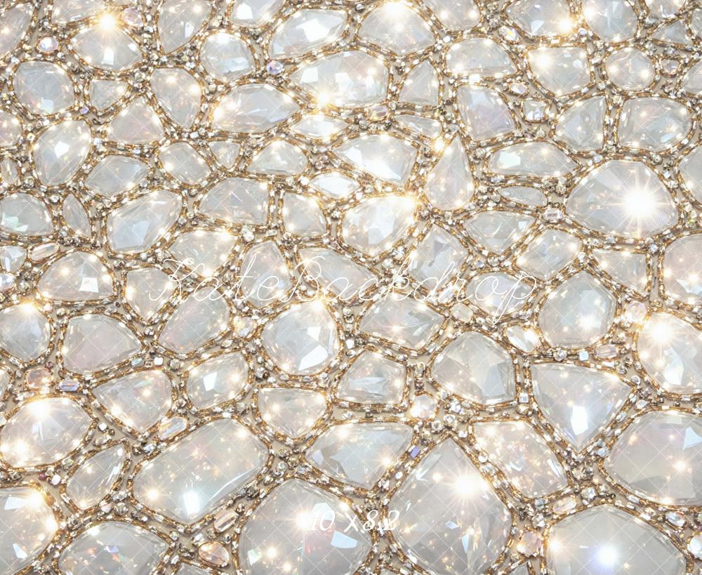 Kate Crystal Jewels Sparkle Gold Floor Backdrop Designed by Mini MakeBelieve - Image 6