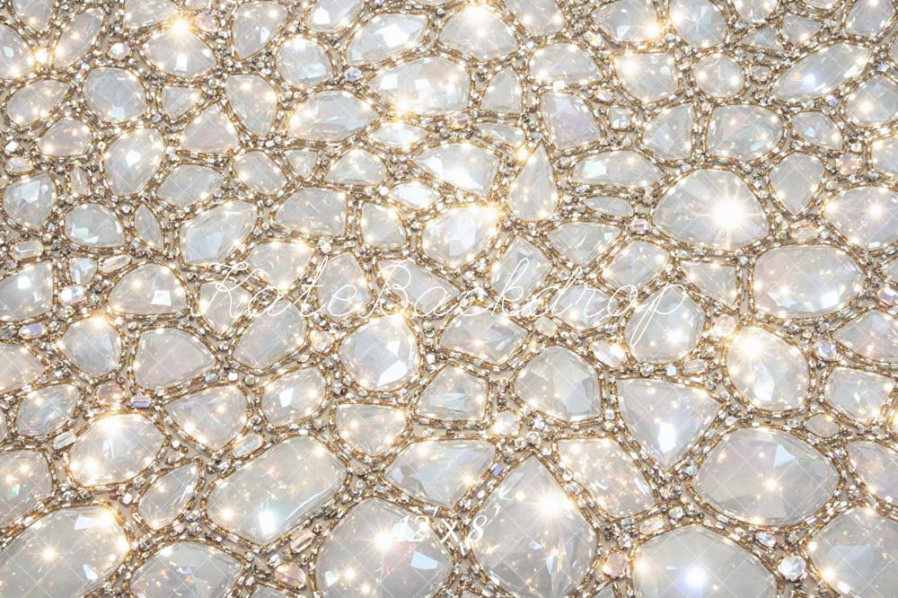 Kate Crystal Jewels Sparkle Gold Floor Backdrop Designed by Mini MakeBelieve - Image 8