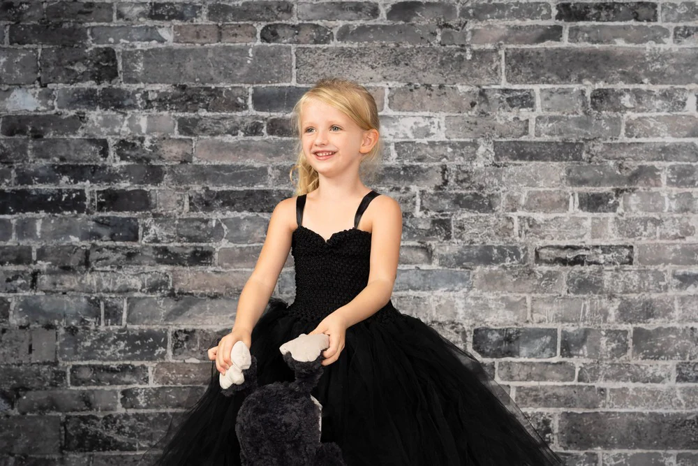 Kate Dark Black Tone Brick Wall Backdrop Designed by Emetselch - Image 3