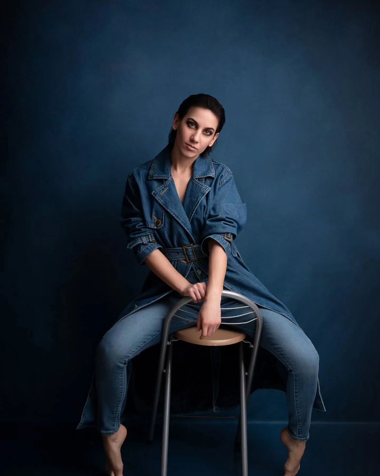Kate Dark Blue Abstract Texture Backdrop for photography - Image 5