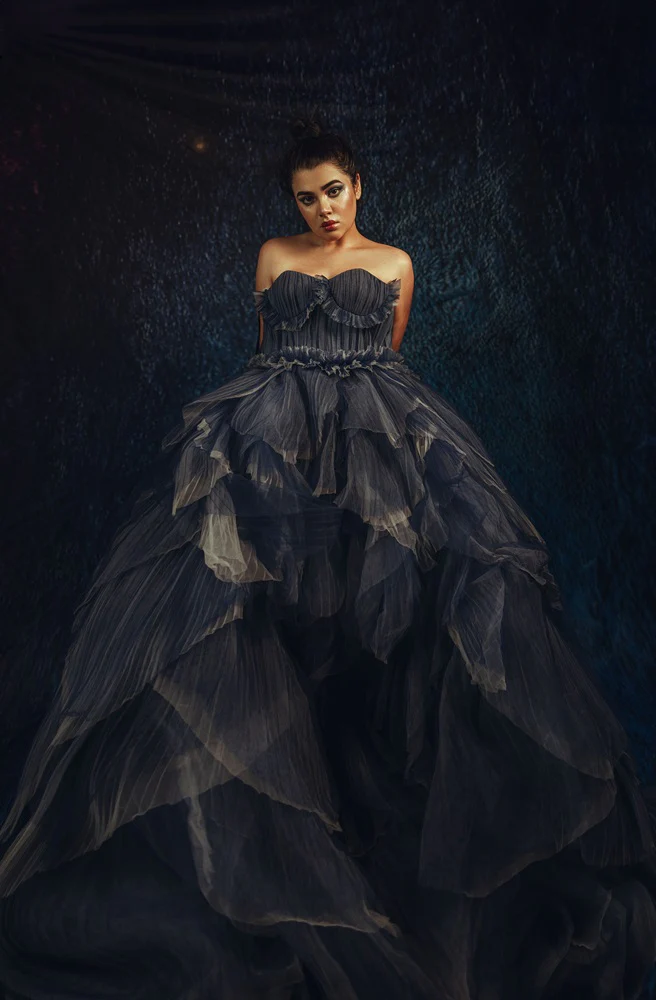 Kate Dark Blue Abstract Textured Photo Backdrops - Image 4