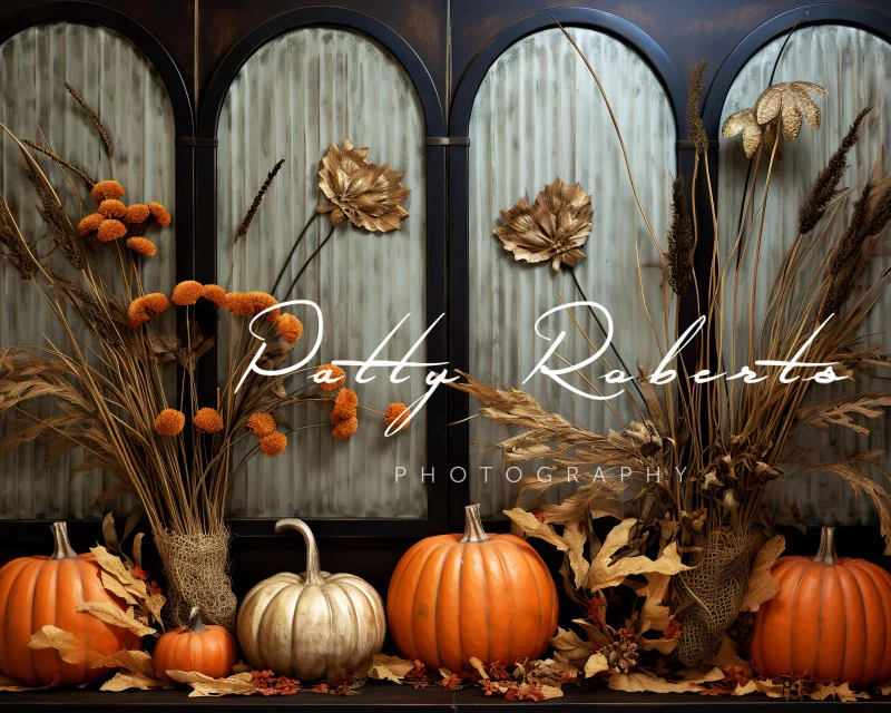 Kate Dark Boho Pumpkins Autumn Backdrop Designed by Patty Robert - Image 4