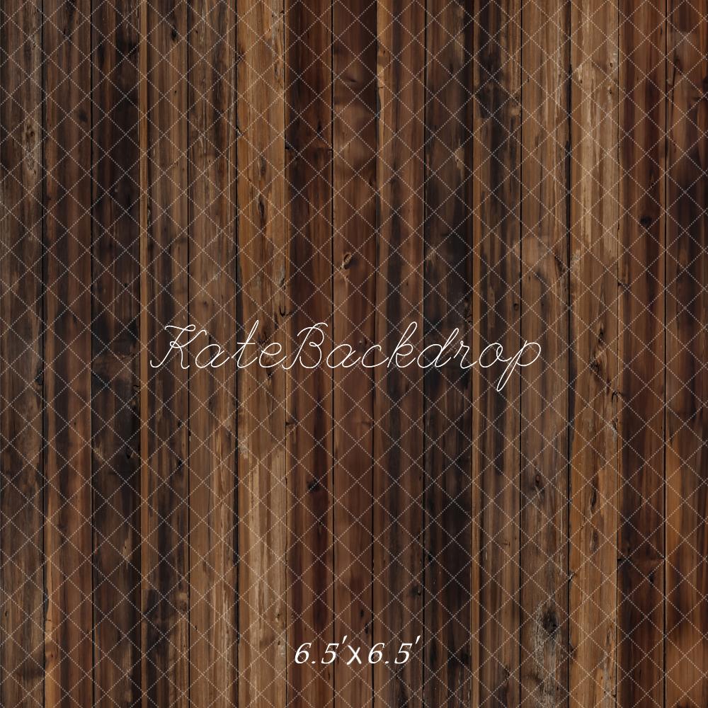 Kate Dark Brown Old Wooden Floor Backdrop Designed by Kate Image - Image 2