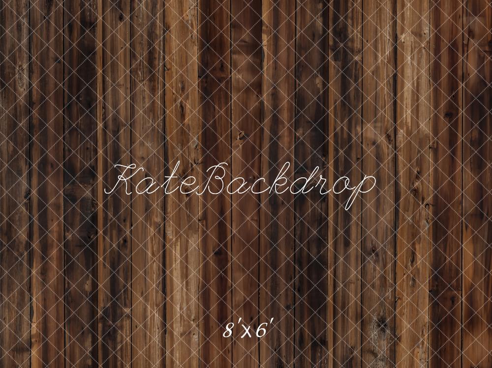 Kate Dark Brown Old Wooden Floor Backdrop Designed by Kate Image - Image 3