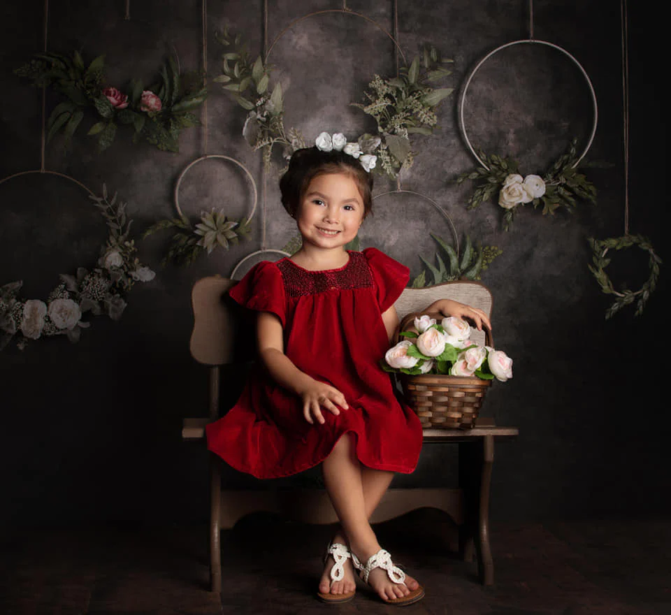 Kate Dark Floral Hoops Backdrop Designed By Mandy Ringe Photography - Image 3
