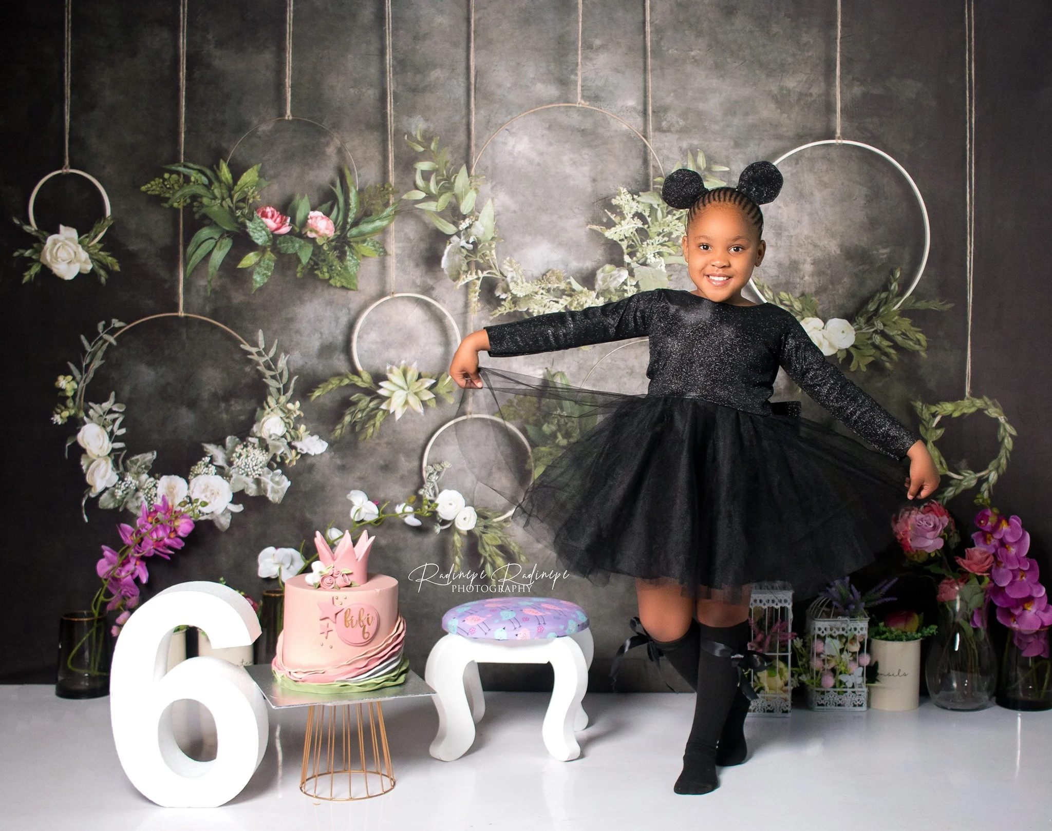 Kate Dark Floral Hoops Backdrop Designed By Mandy Ringe Photography - Image 4