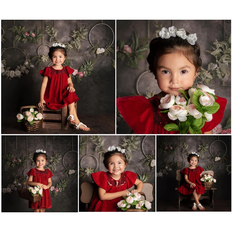 Kate Dark Floral Hoops Backdrop Designed By Mandy Ringe Photography - Image 5