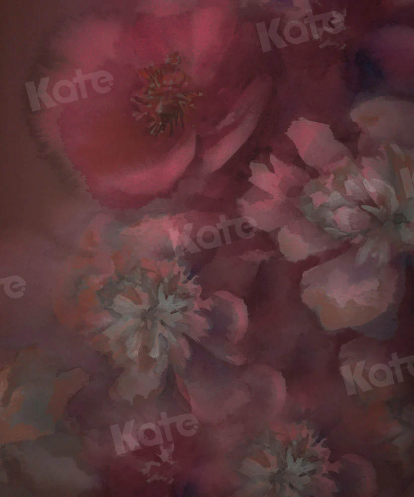 Kate Dark Red Flower Fine Art Texture Backdrop Designed by GQ - Image 2