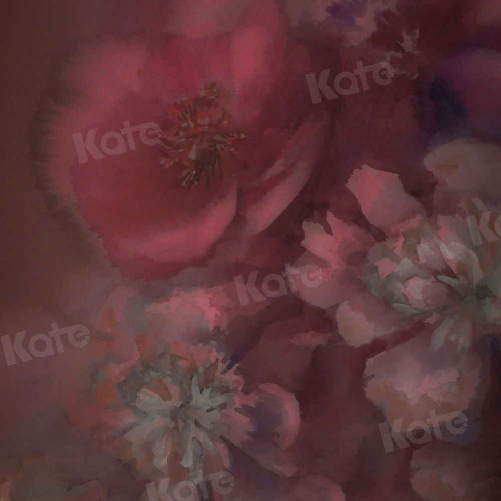 Kate Dark Red Flower Fine Art Texture Backdrop Designed by GQ - Image 3