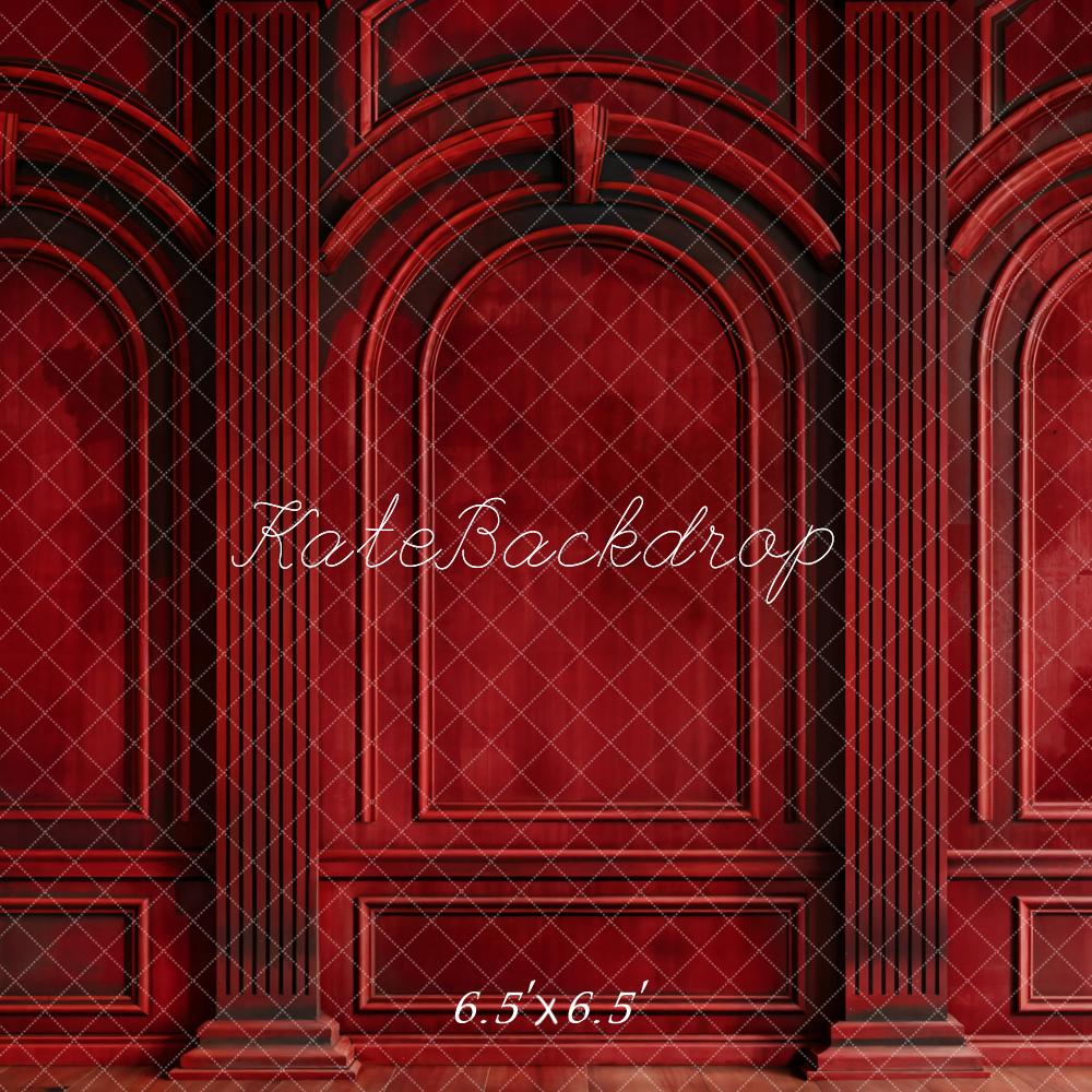 Kate Dark Red Retro Arch Wall Backdrop Designed by Chain Photography - Image 3