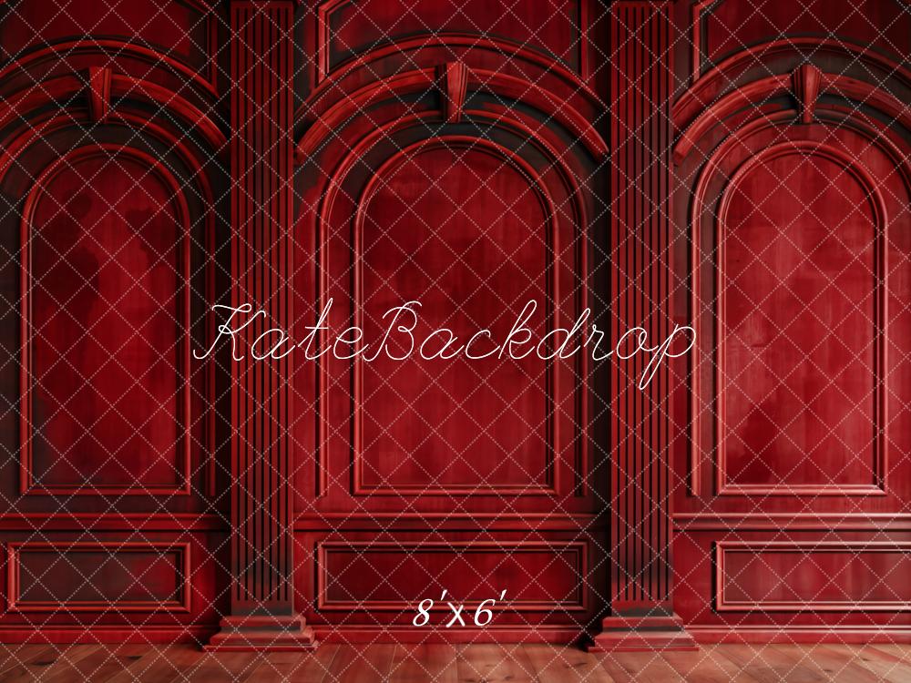 Kate Dark Red Retro Arch Wall Backdrop Designed by Chain Photography - Image 4