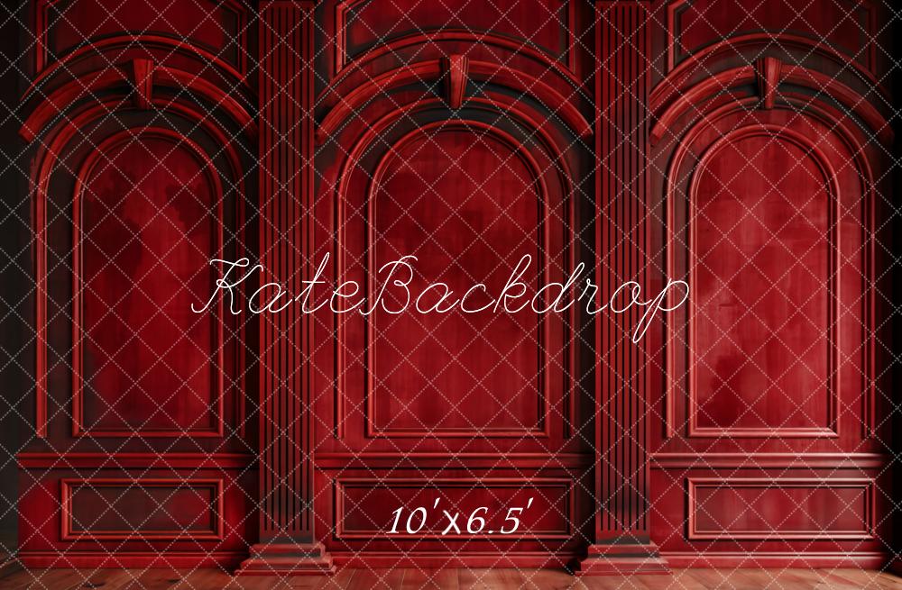 Kate Dark Red Retro Arch Wall Backdrop Designed by Chain Photography - Image 5