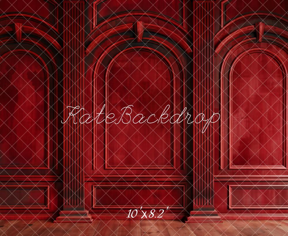 Kate Dark Red Retro Arch Wall Backdrop Designed by Chain Photography - Image 6