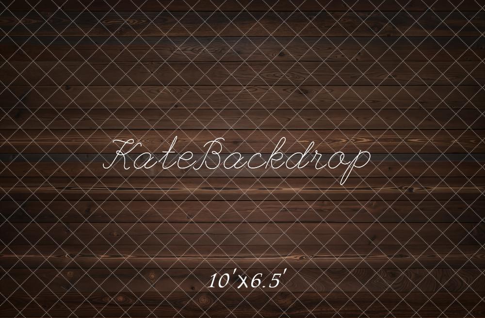 Kate Dark Wood Texture Floor Fleece Backdrop Designed by Kate Image - Image 2