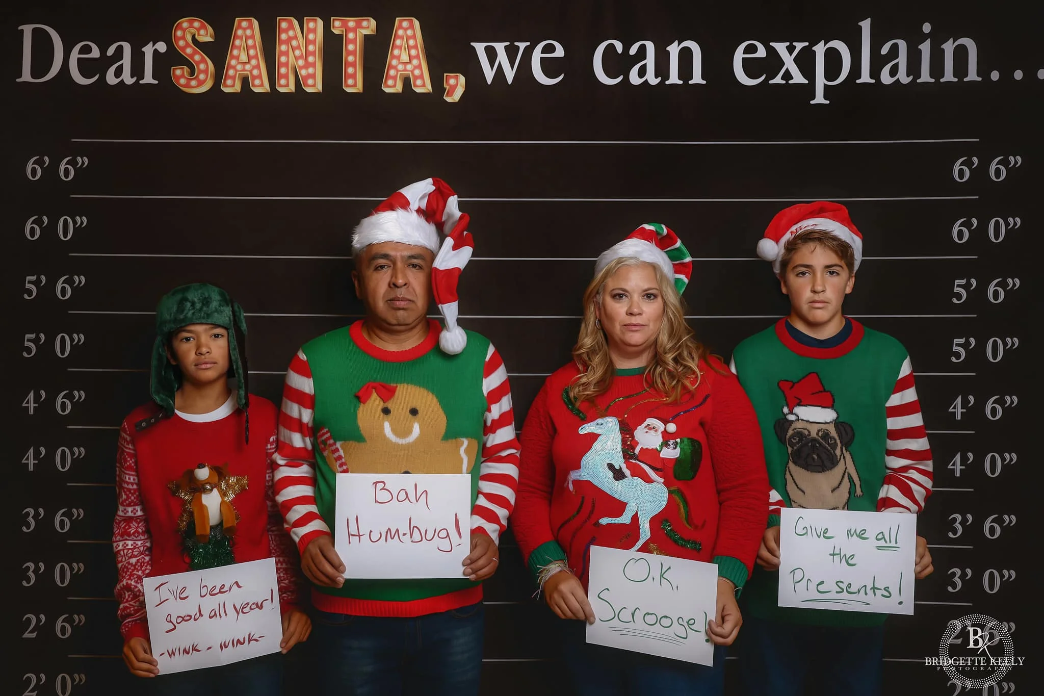 Kate Dear Santa Word Black Christmas Backdrop for Photography - Image 6