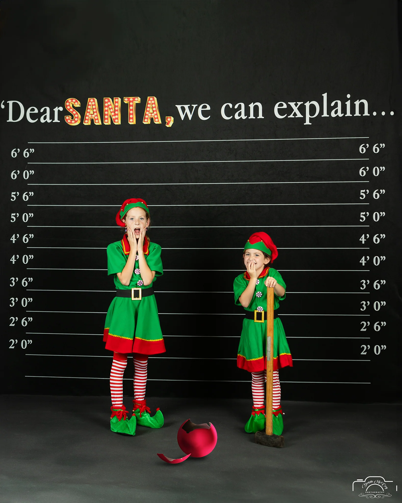 Kate Dear Santa Word Black Christmas Backdrop for Photography - Image 8