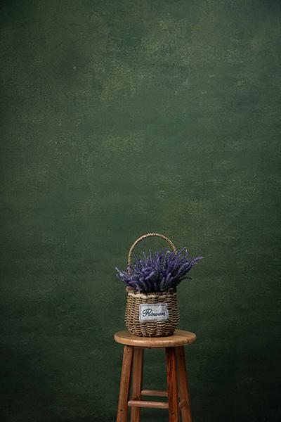 Kate Deep Green Texture Hand Painted Canvas Backdrop - Image 5
