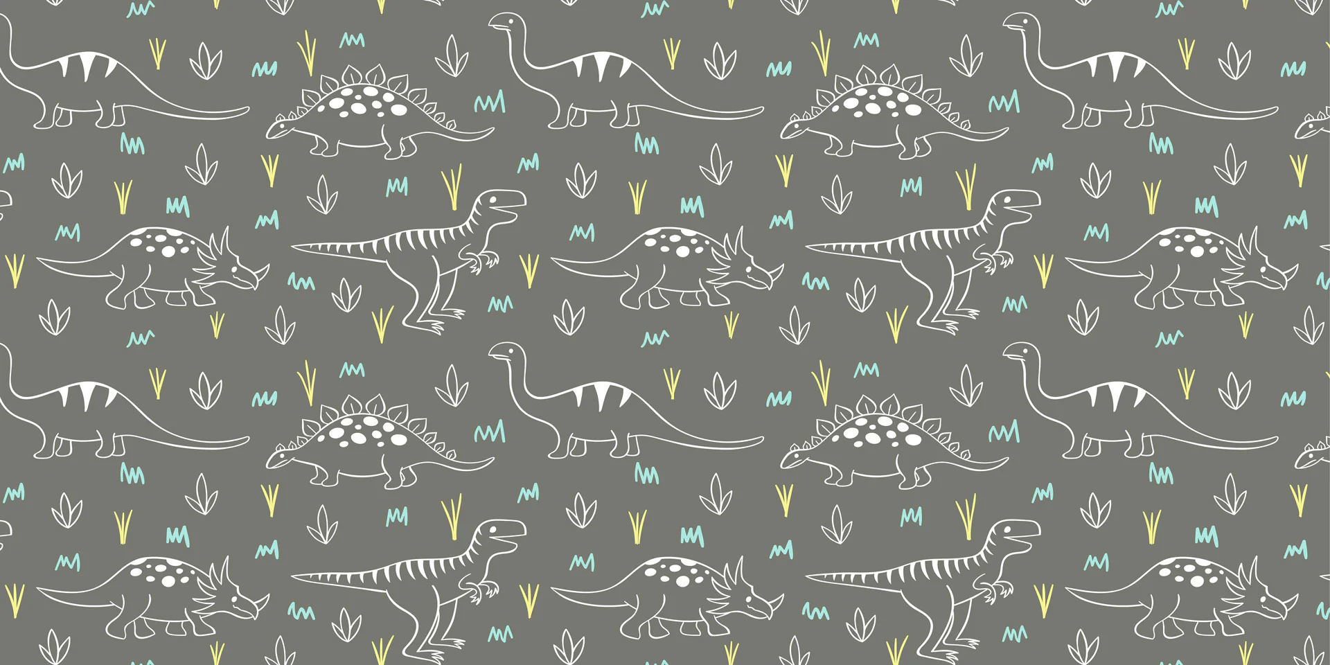 Kate Gray White Small Dinosaur Backdrop Designed by Amanda Moffatt - Image 10