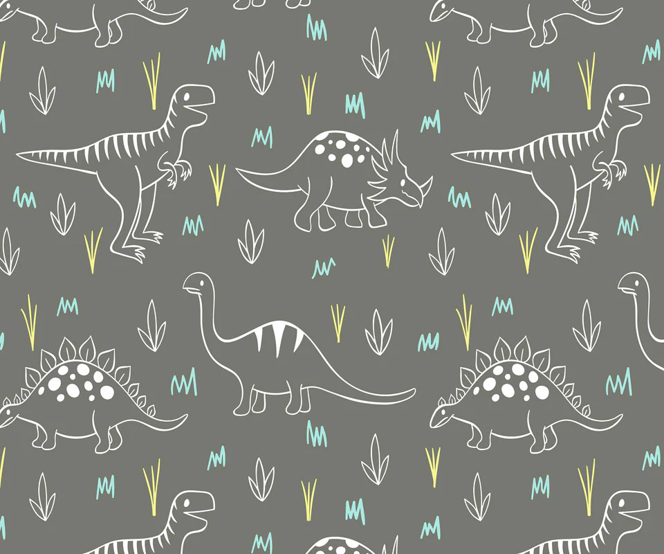 Kate Gray White Small Dinosaur Backdrop Designed by Amanda Moffatt - Image 8