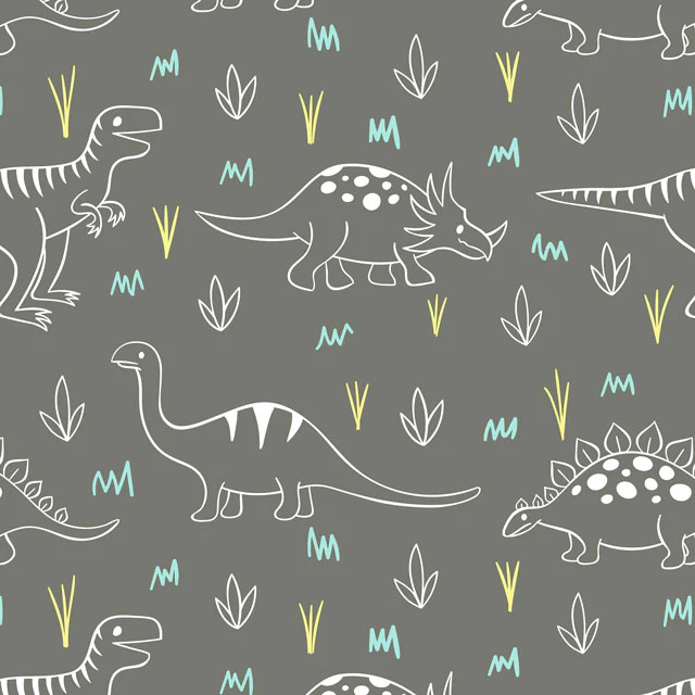 Kate Gray White Small Dinosaur Backdrop Designed by Amanda Moffatt - Image 9