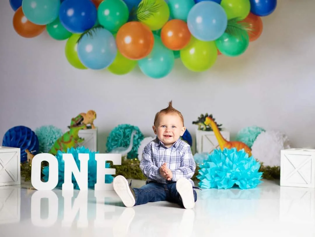 Kate Dinosaur Birthday Balloons Backdrop Designed By Mandy Ringe Photography - Image 8