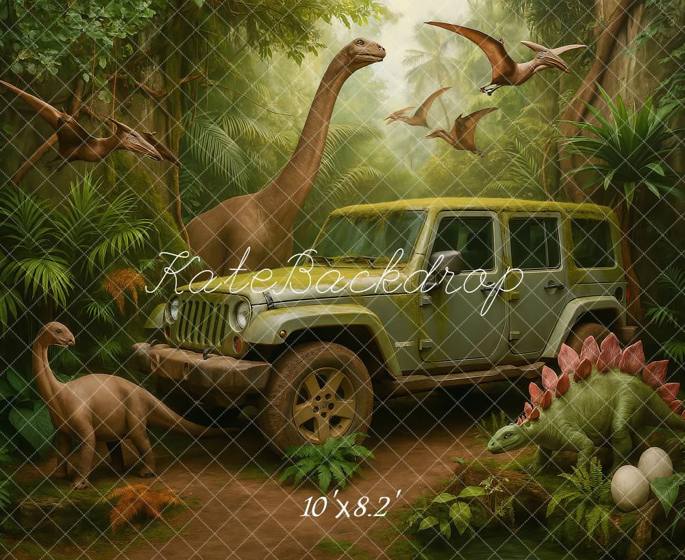 Kate Dinosaur Jungle Adventure Car Backdrop Designed by Ashley Paul - Image 7