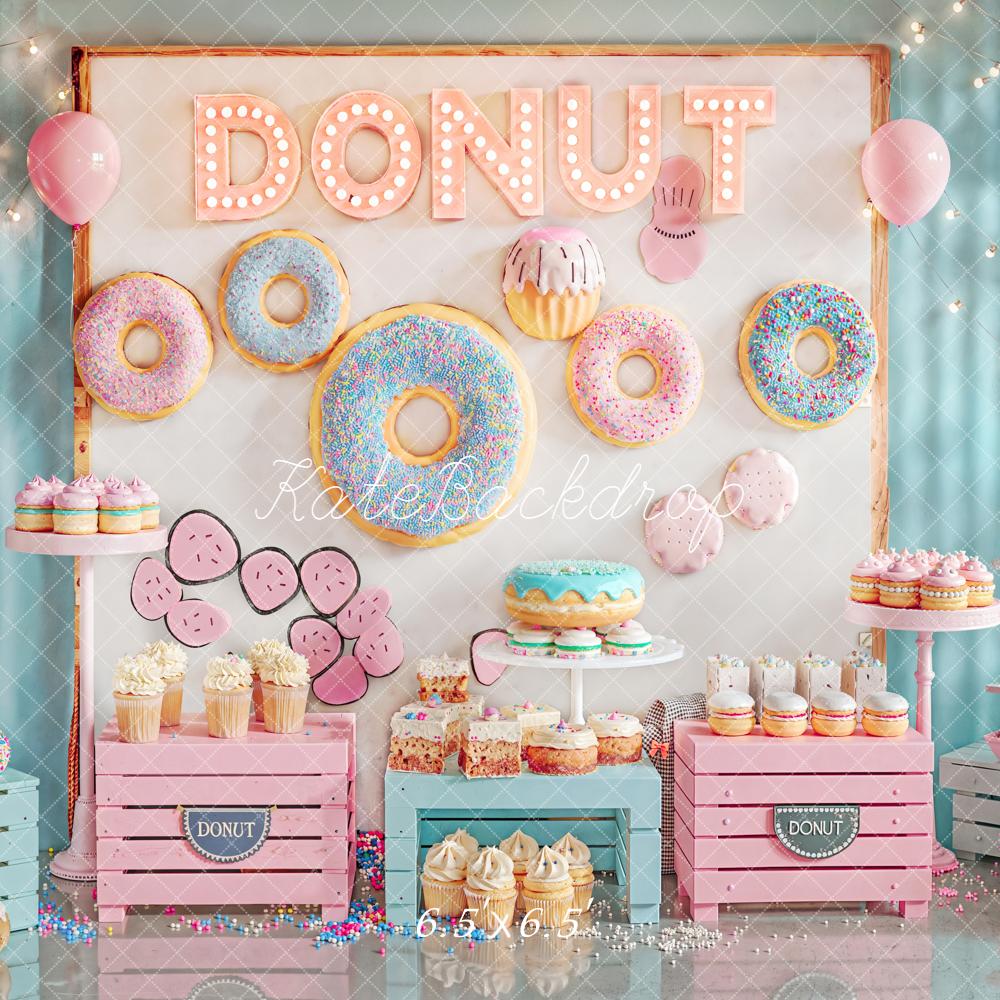 Kate Donut Cakes Smash Pastel Backdrop Designed by Emetselch - Image 3