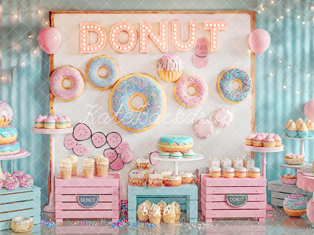 Kate Donut Cakes Smash Pastel Backdrop Designed by Emetselch - Image 4