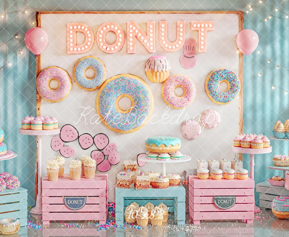 Kate Donut Cakes Smash Pastel Backdrop Designed by Emetselch - Image 7