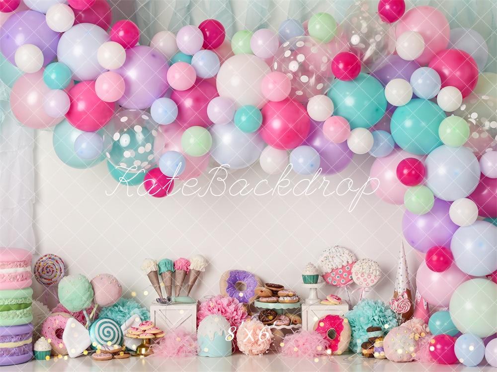 Kate Donut Icecream Balloons Birthday Backdrop Designed by Mandy Ringe Photography - Image 5