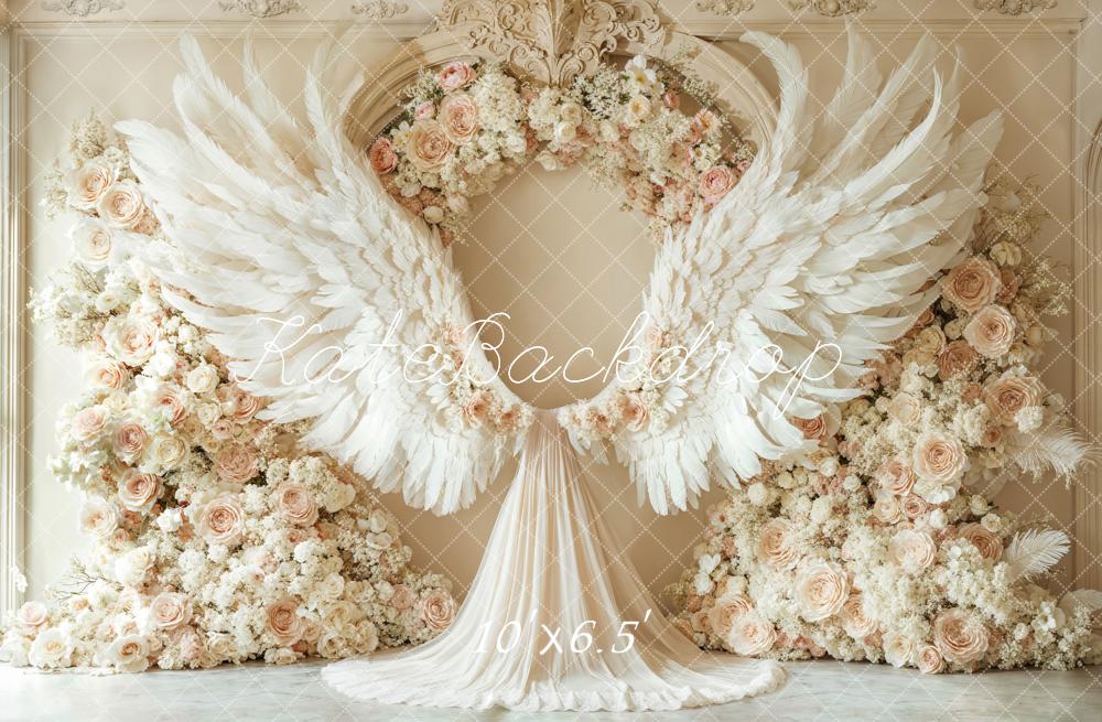 Kate Dreamy Angel Floral Wedding Backdrop Designed by Emetselch - Image 4