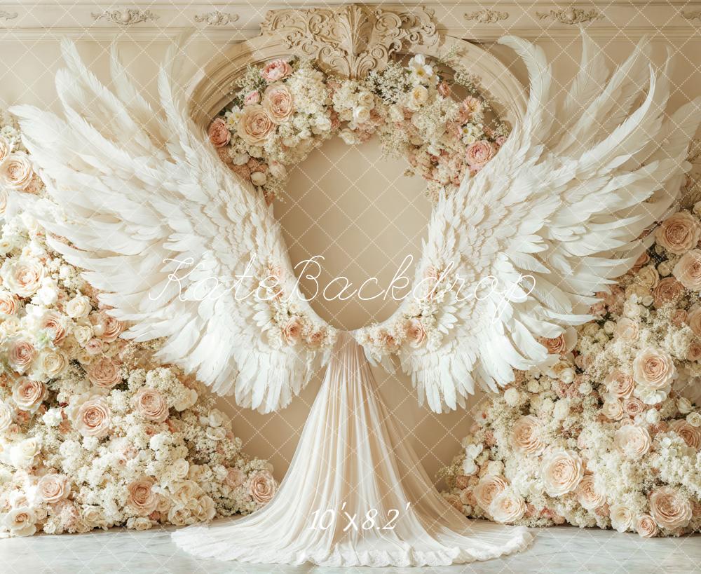 Kate Dreamy Angel Floral Wedding Backdrop Designed by Emetselch - Image 5