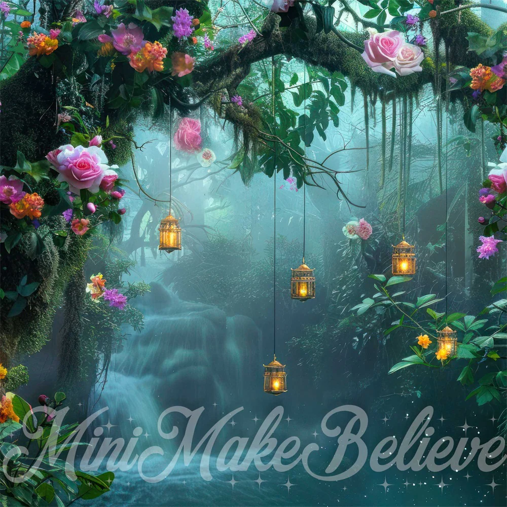 Kate Dreamy Fairyland Forest Flower Waterfall Backdrop Designed by Mini MakeBelieve - Image 2